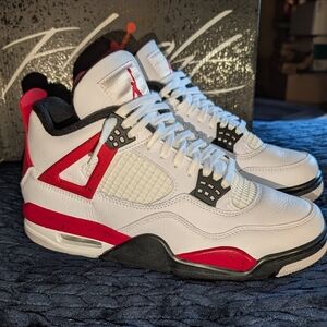 Rare Air Jordan 4 Retro OG Men's RED CEMENT Sneakers SZ 7.5